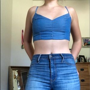 Denim bralette